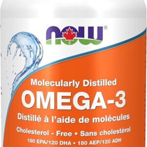 NOW Suppléments Oméga-3 1000 mg Gélules, Lot de 100 TABLETTES