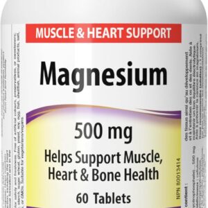 COMPLEMENT ALIMENTAIR Magnésium 500 mg, 60 comprimés,